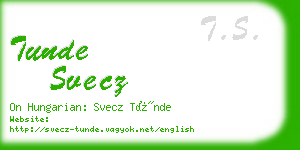 tunde svecz business card